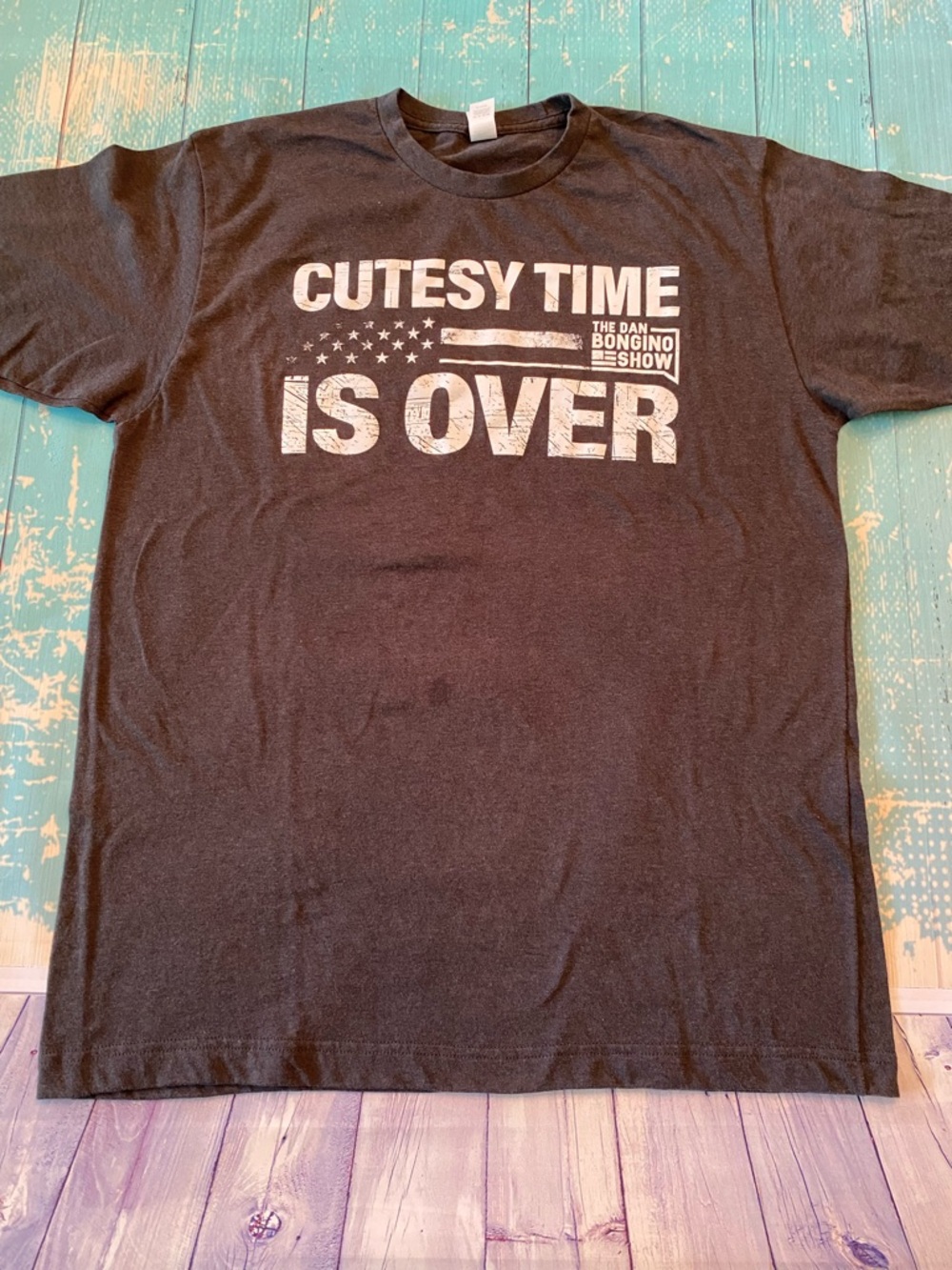 Dan Bongino Show Black "Cutesy Time Is Over" Graphic Tee - Picture 2 of 8